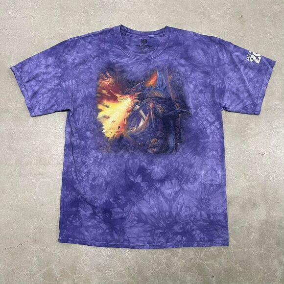 The Mountain San Antonio Zoo Purple Dragon Shirt Men’s Y2K Tie Dye Graphic VTG - Picture 4 of 4